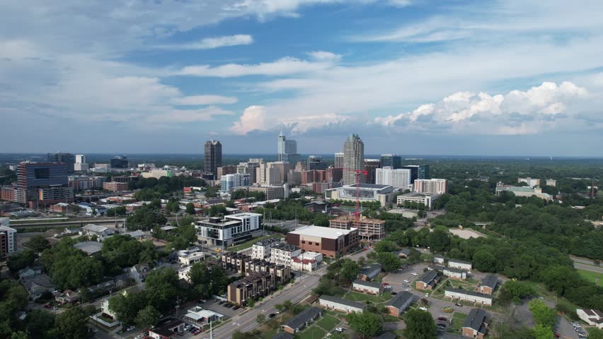 4K Aerial view downtown Raleigh, North Carolina at day time. Royalty-Free Stock Footage #1105757229