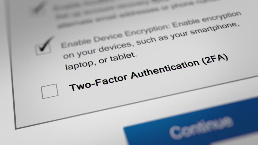 Animated Mouse Cursor Clicking "Two-factor authentication (2FA)" Checkbox to Enable Two-factor Authentication option.
 Royalty-Free Stock Footage #1105759279
