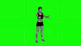 Band Warm up Shoulder Stretch fitness exercise workout animation male muscle highlight demonstration at 4K resolution 60 fps crisp quality for websites, apps, blogs, social media etc.
