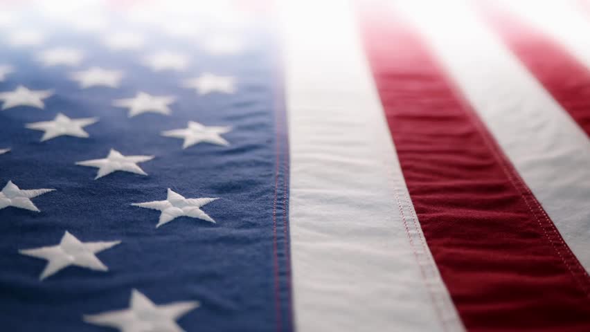 Waving US flag in USA. American flag video. 3d United States American Slow Motion video. US American Flag Blowing Close Up. US Flags Motion HD resolution USA Background. USA flag Closeup HD video.  Royalty-Free Stock Footage #1105771689
