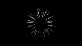 animation of countdown three with a white light variation on a black screen