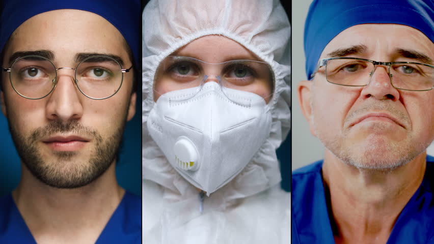 Collage portrait of mix raced young doctors professionals people or students, happy young international group, man and woman smiling portraits, happy people eyes. 