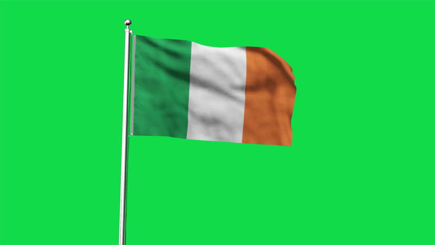 National Ireland flag. Europe. 3D Render. High detailed flag of Ireland. Royalty-Free Stock Footage #1105787691