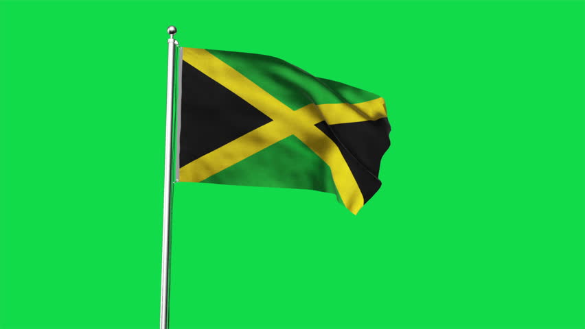 National Jamaica flag. North America. 3D Render. High detailed flag of Jamaica.  Royalty-Free Stock Footage #1105787739