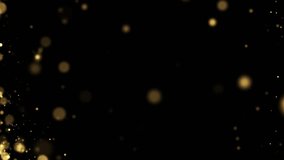 Gold dust particles fly in slow motion in the air lingering slowly. Dust Particles Background Bokeh Lights Background on Black Background 4k Footage Snow Particles Background. - Powered by Shutterstock - Get 15% off with code: PIKWIZARD15