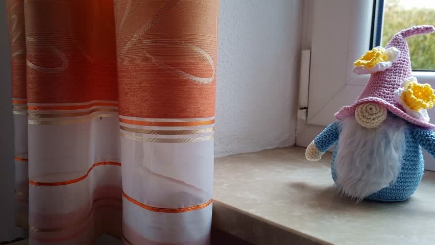 Amigurumi Gnome Figure crochet selfmade out of wool 