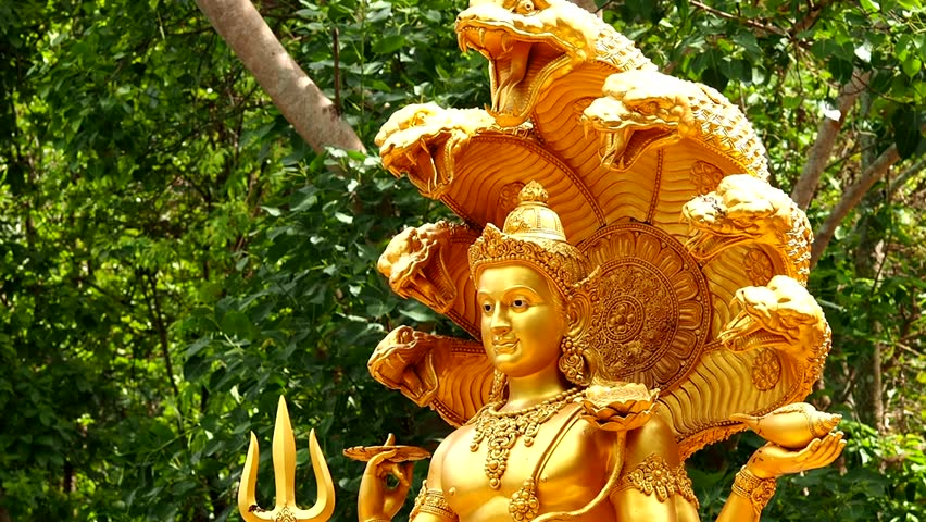 Vishnu statue in Huy Tung Tho , Chiangmai province Thailand Royalty-Free Stock Footage #1105793991