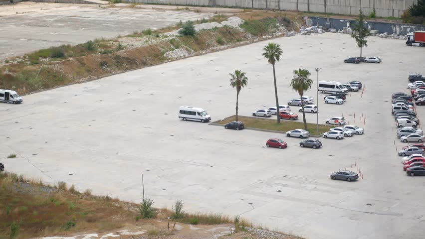 empty car parking in turkey .