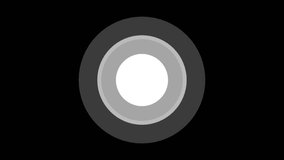 Pulsating concentric white circles. Modern luminous preloader. Abstract pulsating rings motion background. Colorful circular silhouettes, abstract high tech background. 60 fps 3D animation - Powered by Shutterstock - Get 15% off with code: PIKWIZARD15