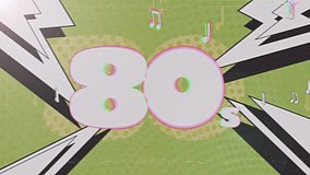 80s Logo Pop Art Loop VHS Look