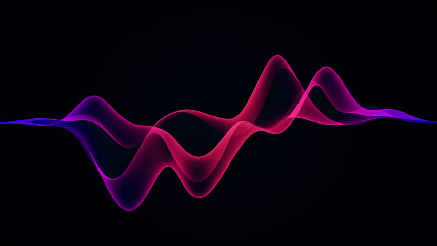 3D colourful visualisation of voice record. 4K wavy abstract animation Royalty-Free Stock Footage #1105832249