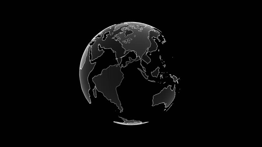Animation of rotating globe of the Earth planet from particulars on black background, 4K seamless loop earth globe animation - Powered by Shutterstock - Get 15% off with code: PIKWIZARD15