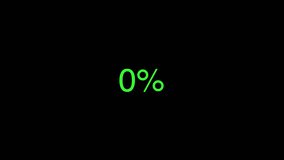 progress loading circle bar motion with percentage number buffer element