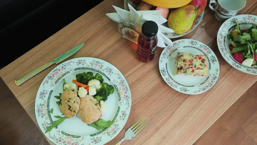 Medical ward, bed, dining table