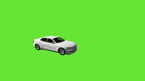 Car crash. Green Screen. a video of a car accident. Car crash video. 3D Animation.