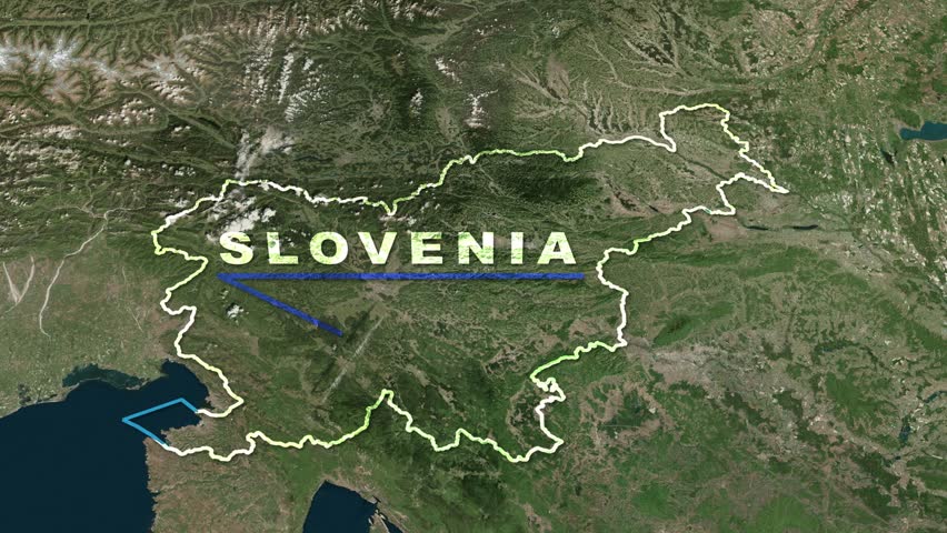 Slovenia map animation for your content.