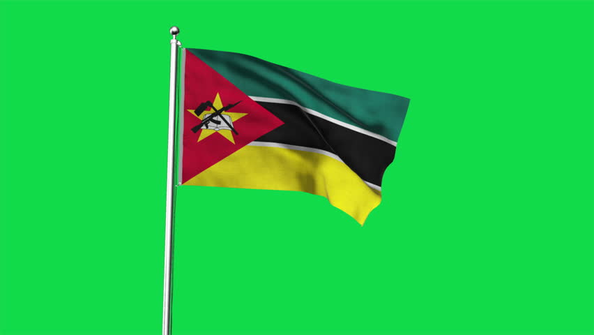 National Mozambique flag. Africa. 3D Render. High detailed flag of Mozambique.  Royalty-Free Stock Footage #1105871943