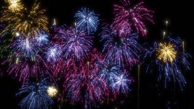 Colorful Grande Finale Fireworks Animation Over Black Background - Powered by Shutterstock - Get 15% off with code: PIKWIZARD15