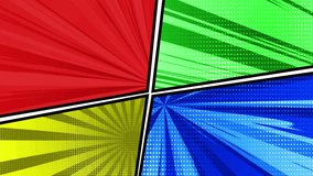 Comic Vs Animated Pop Art Background. Animation Of Versus Background Comic Book Animation. Pop Art Style Versus Logo Or Vs Comic Animation. Vintage Retro Style Comic Speed Radial Line Uses For Books - Powered by Shutterstock - Get 15% off with code: PIKWIZARD15