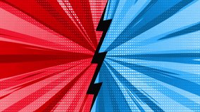 Comic Vs Animated Pop Art Background. Animation Of Versus Background Comic Book Animation. Pop Art Style Versus Logo Or Vs Comic Animation. Vintage Retro Style Comic Speed Radial Line Uses For Books - Powered by Shutterstock - Get 15% off with code: PIKWIZARD15