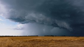 Supercell Thunderstorm and Rainfall over a Wheat Field Timelapse Video - Powered by Shutterstock - Get 15% off with code: PIKWIZARD15