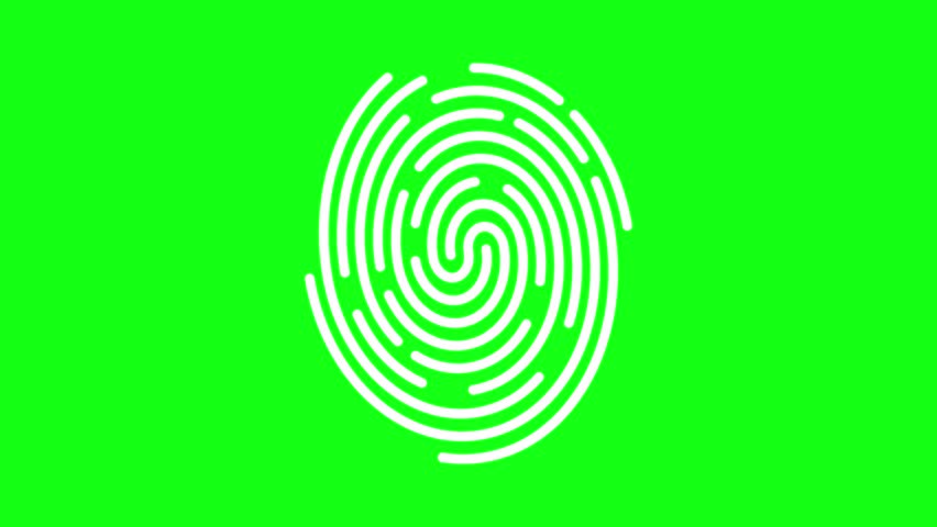 fingerprint scan fingerprint unlock greenscreen background Royalty-Free Stock Footage #1105890771