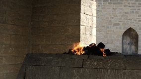 High-resolution video captures the mesmerizing dance of the eternal flame at Ateshgah, Baku, on June 27, 2023