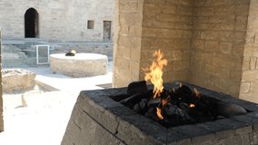 High-resolution video captures the mesmerizing dance of the eternal flame at Ateshgah, Baku, on June 27, 2023