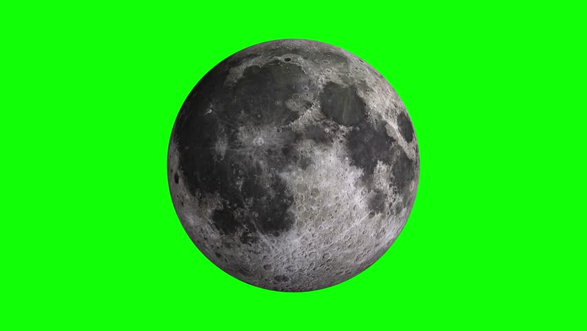 The Full Moon Rotating on green screen chroma key background for keying. Looped footage in Ultra HD 4K. 3D visualization. . 3D Illustration Royalty-Free Stock Footage #1105906857