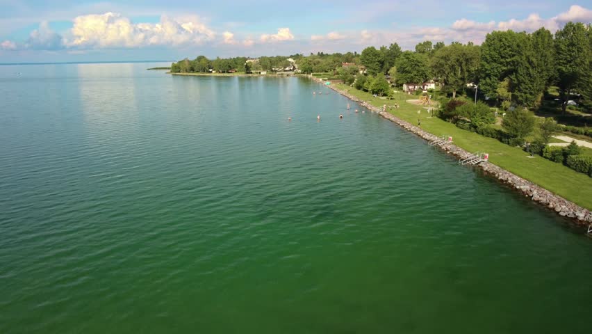 Lake Balaton in Hungary, Zamárdi with in summer .
