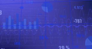 Animation of financial data processing over grid. Global business, finances, computing and data processing concept digitally generated video. - Powered by Shutterstock - Get 15% off with code: PIKWIZARD15