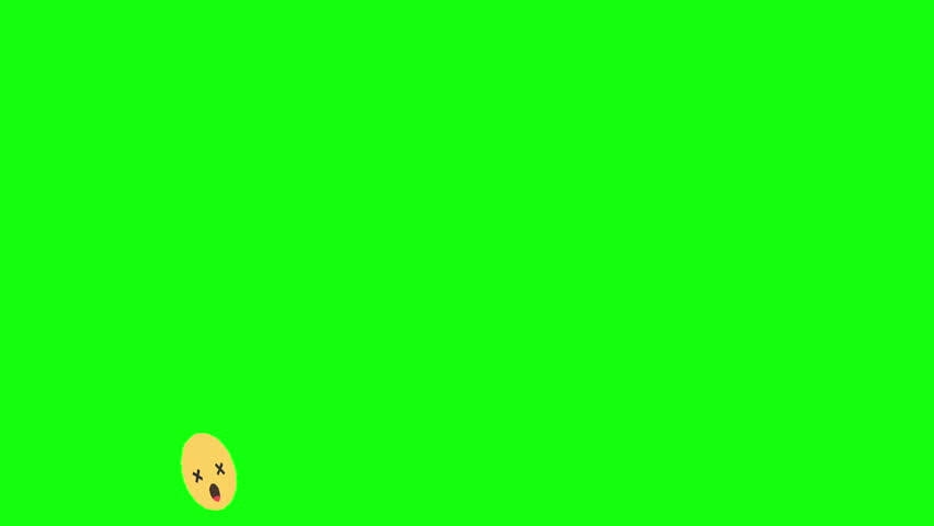 Dead emoji animated green screen luma