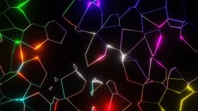 Multicolor Abstract Glowing Patterns Background VJ Loop Animation in 4K