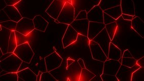 Red Abstract Glowing Patterns Background VJ Loop Animation in 4K