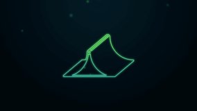 Glowing neon line Skate park icon isolated on black background. Set of ramp, roller, stairs for a skatepark. Extreme sport. 4K Video motion graphic animation. - Powered by Shutterstock - Get 15% off with code: PIKWIZARD15