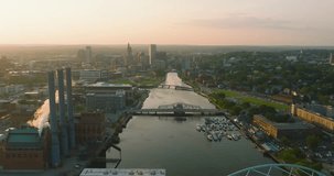 Late afternoon aerial video Providence, Rhode Island, July 2023	