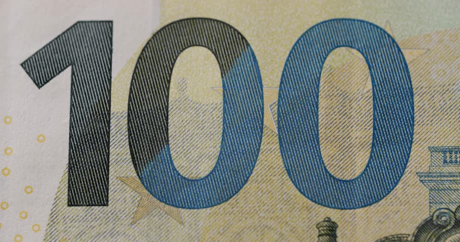 Motion animation of 100 Euro bill. Stop motion seamless loop footage. One hundred Euro cash macro view. 100 Euro Cash Stop Motion. Background Bill Sign Eu Money. Financial Crisis. Royalty-Free Stock Footage #1105957793