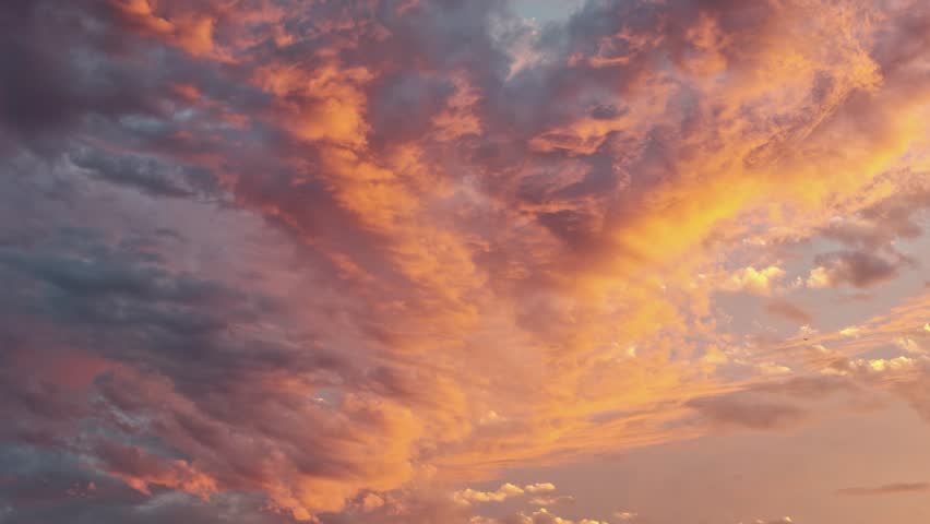 4k time lapse footage of beautiful sunset clouds.