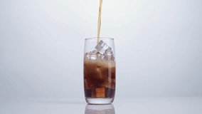Fresh Cola Being Poured In To The Glass With Ice Cubes On White Background
 - Powered by Shutterstock - Get 15% off with code: PIKWIZARD15