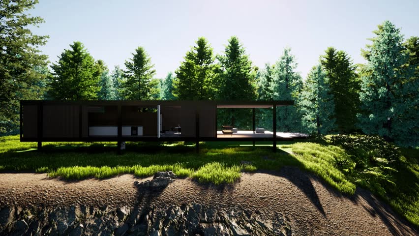 Rendering Country House Architecture Design