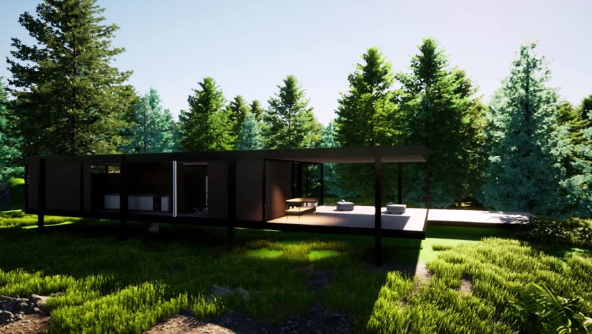Rendering Country House Architecture Design