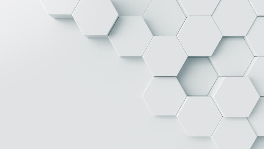 White 3d abstract background. Bright futuristic motion texture. Hexagonal video pattern with empty space for science concept. Clean creative animated surface footage. Seamless loop. Royalty-Free Stock Footage #1105977707