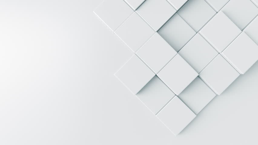 White 3d abstract background. Cubes animation. Creative corporate motion texture concept with empty space for business template. Simple and clean squares mosaic pattern. Seamless loop. Royalty-Free Stock Footage #1105977709