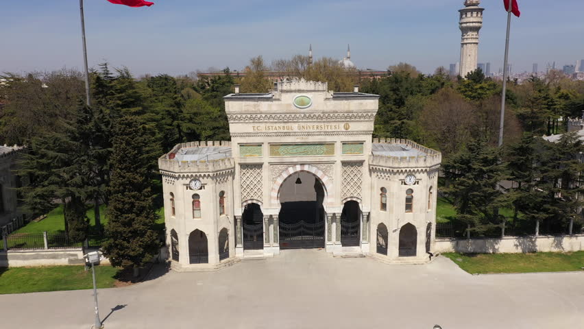 Istanbul University main gate panning, Istanbul, Turkey, oe01