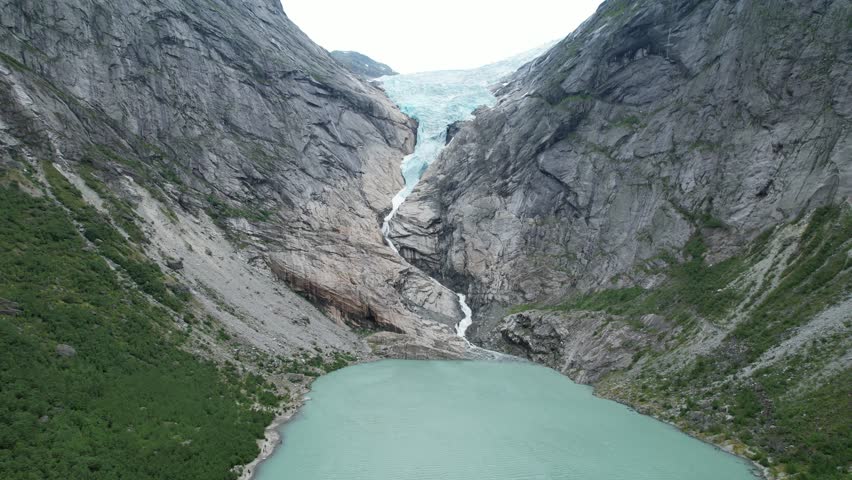 Briksdalsbre Glacier in the Jostedalsbreen National Park, Norway.