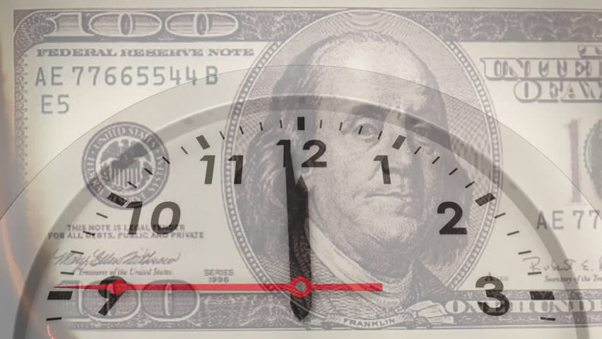 Animation of clock ticking over burning american dollar currency banknote. Global currency, business, finances, computing and data processing concept digitally generated video. - Powered by Shutterstock - Get 15% off with code: PIKWIZARD15