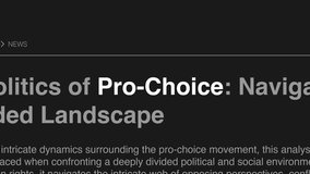 Video animation of the term 'Pro-Choice' highlighted on FAKE headlines news publications. The titles are on black background, and this can be used for editorial and non editorial content. - Powered by Shutterstock - Get 15% off with code: PIKWIZARD15