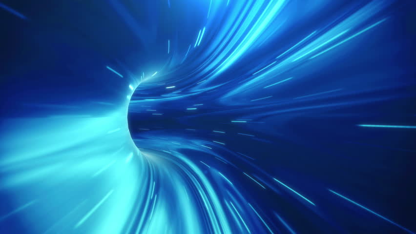 Endless light tunnel. Teleportation. Can be used as a transition. Looping teleport tunnel. Royalty-Free Stock Footage #1106013333