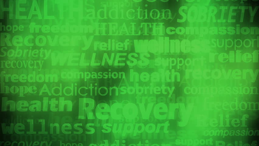  Twenty second sobriety addiction health wellness support in green looping animated background 