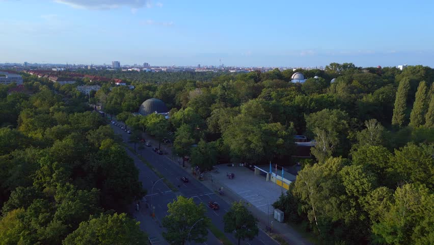 Planetarium Berlin summer city Germany Europe Wonderful aerial view flight drone